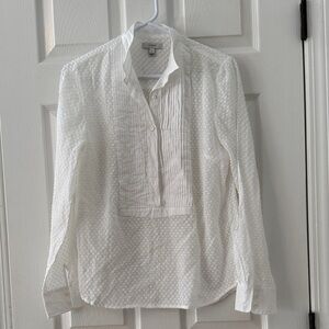 J. Crew Ivory Textured Blouse